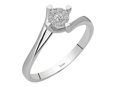 0.50 carat effect diamond solitaire ring