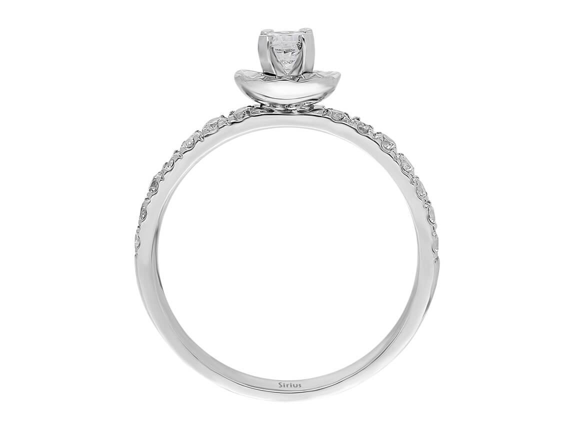0,45 Gesamtkarat Diamant Solitär Ring - handgefertigter Diamantschmuck aus Feingold | Sirius Diamant