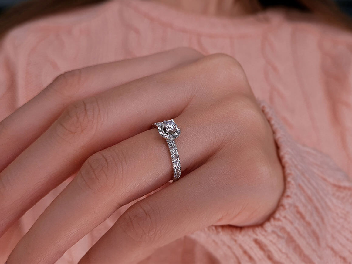 0.45 total carat diamond solitaire ring