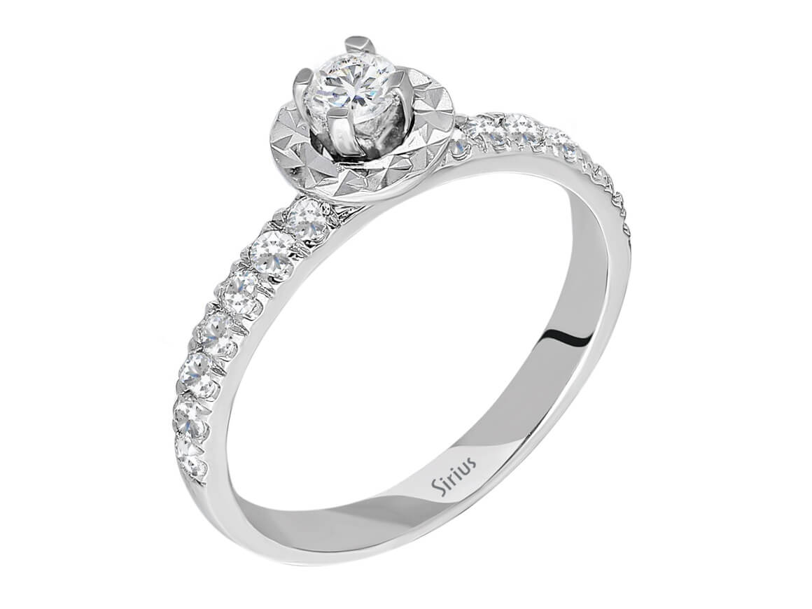 0,45 Gesamtkarat Diamant Solitär Ring - handgefertigter Diamantschmuck aus Feingold | Sirius Diamant