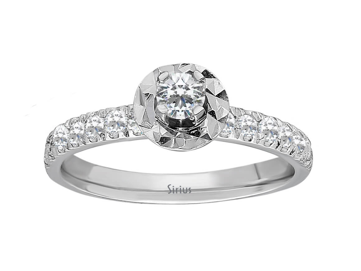 0,45 Gesamtkarat Diamant Solitär Ring - handgefertigter Diamantschmuck aus Feingold | Sirius Diamant