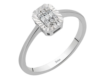 Baguette Diamond Trinity Ring