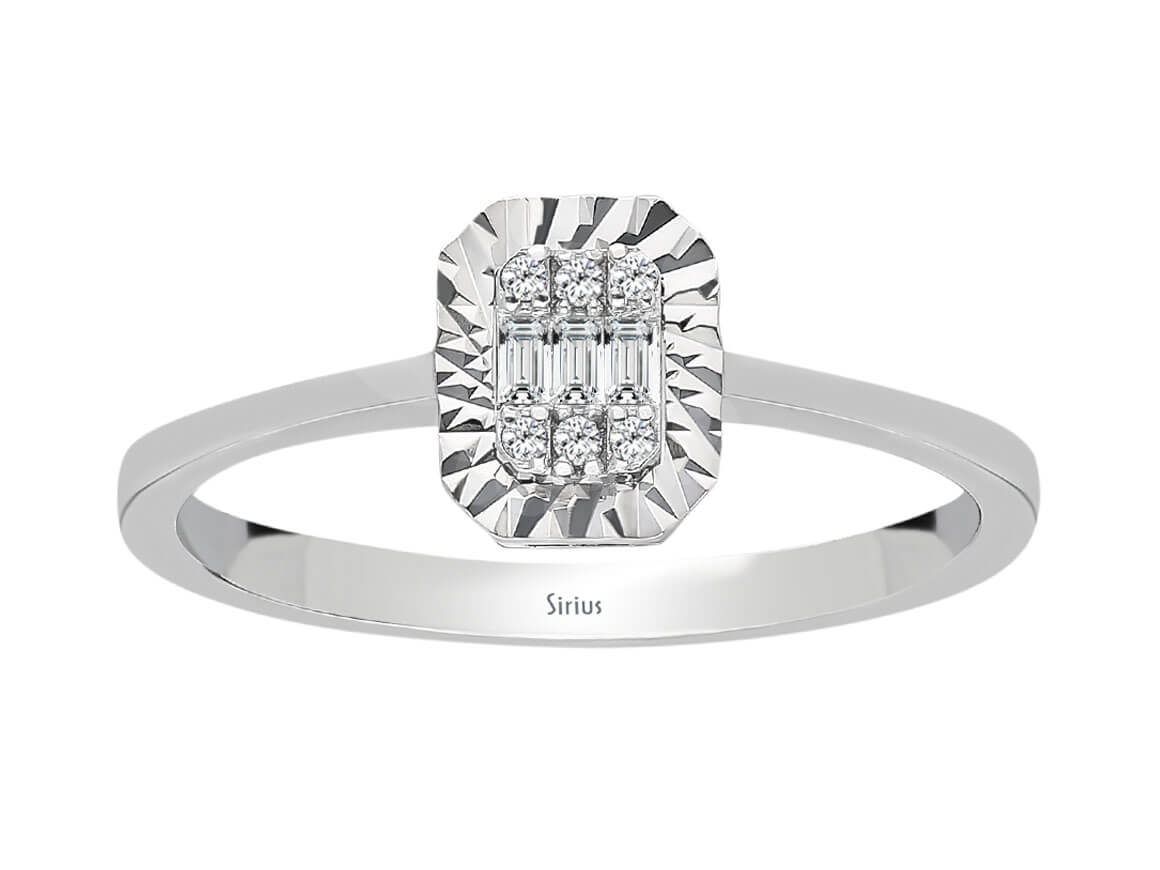 Baguette Diamant Trinity Ring - handgefertigter Diamantschmuck aus Feingold | Sirius Diamant