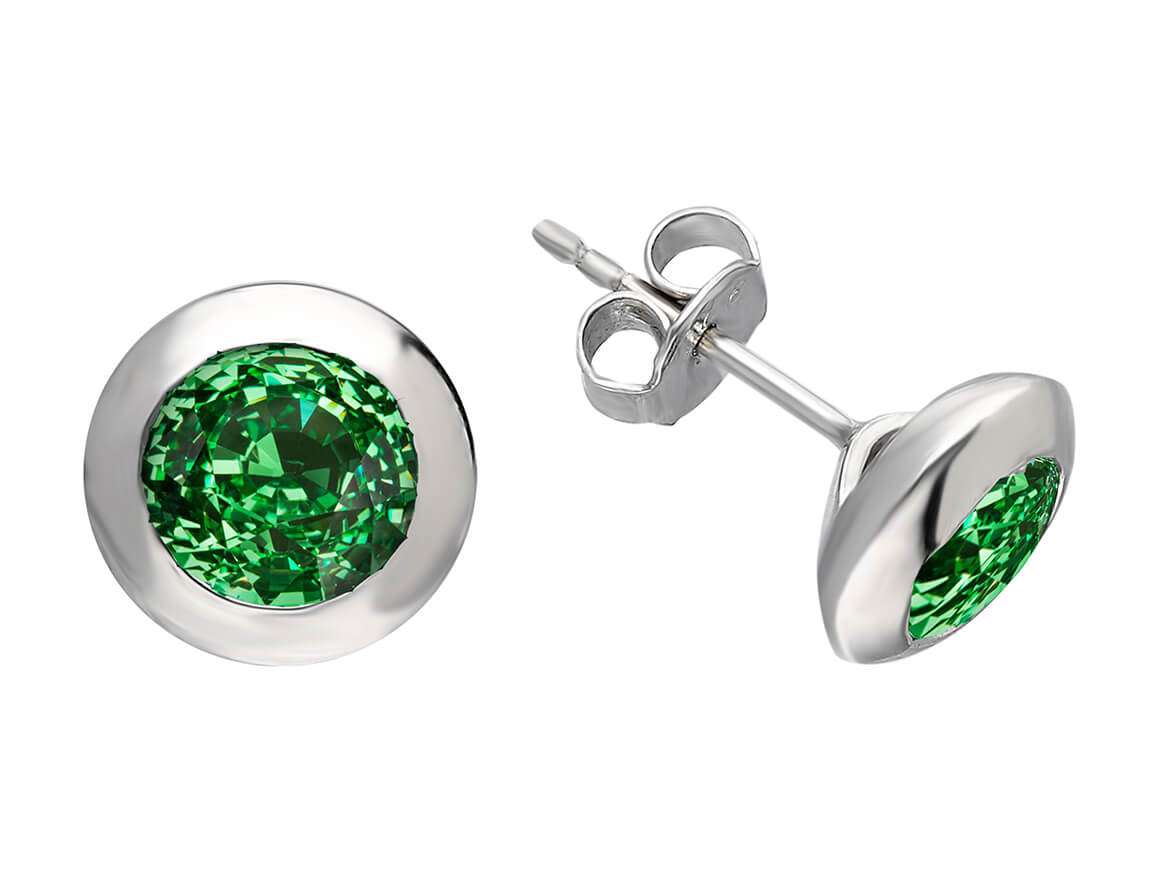 Tsavorit-Ohrringe - handgefertigter Diamantschmuck aus Feingold | Sirius Diamant