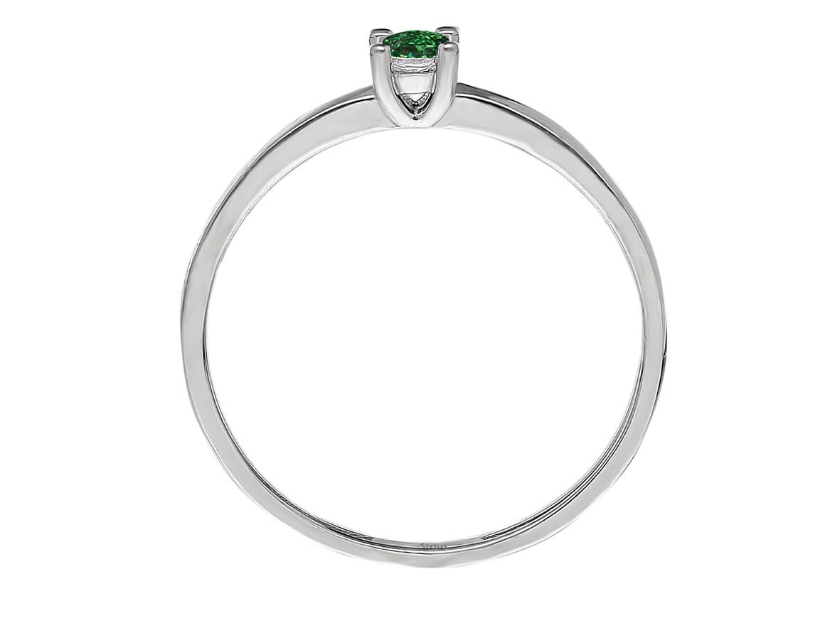 Solitärring mit Tsavorit - handgefertigter Diamantschmuck aus Feingold | Sirius Diamant