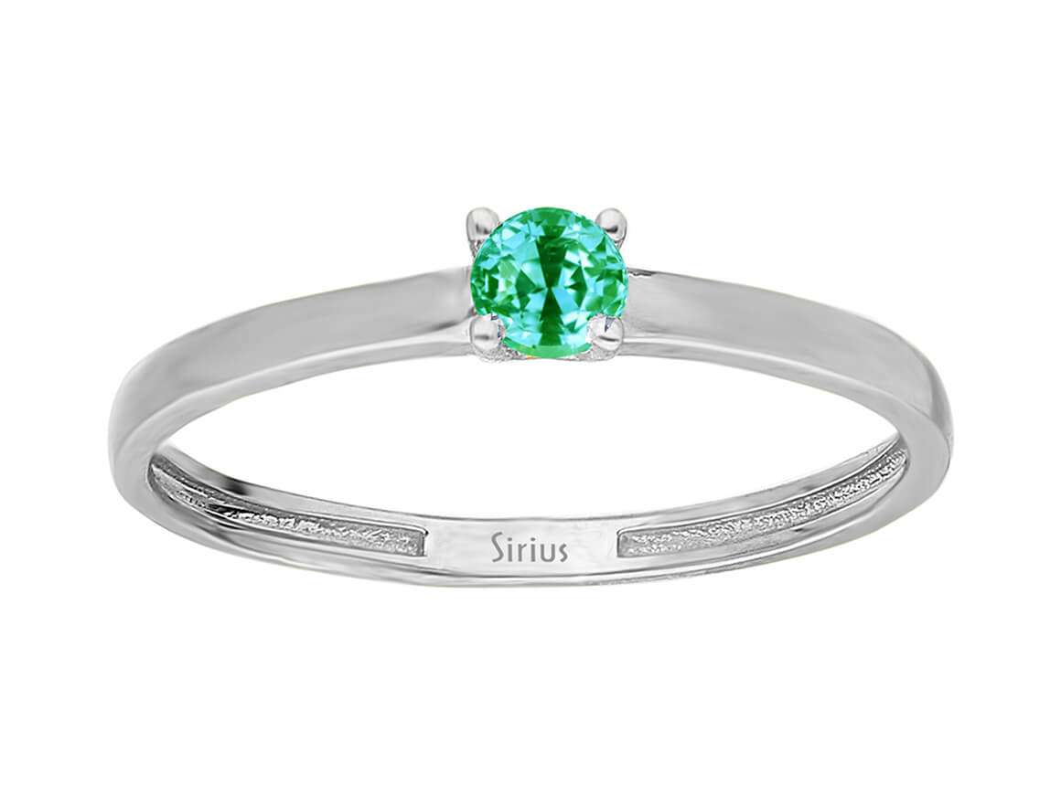 Tsavorit Solitärring - handgefertigter Diamantschmuck aus Feingold | Sirius Diamant