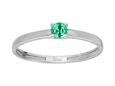 Tsavorite solitaire ring