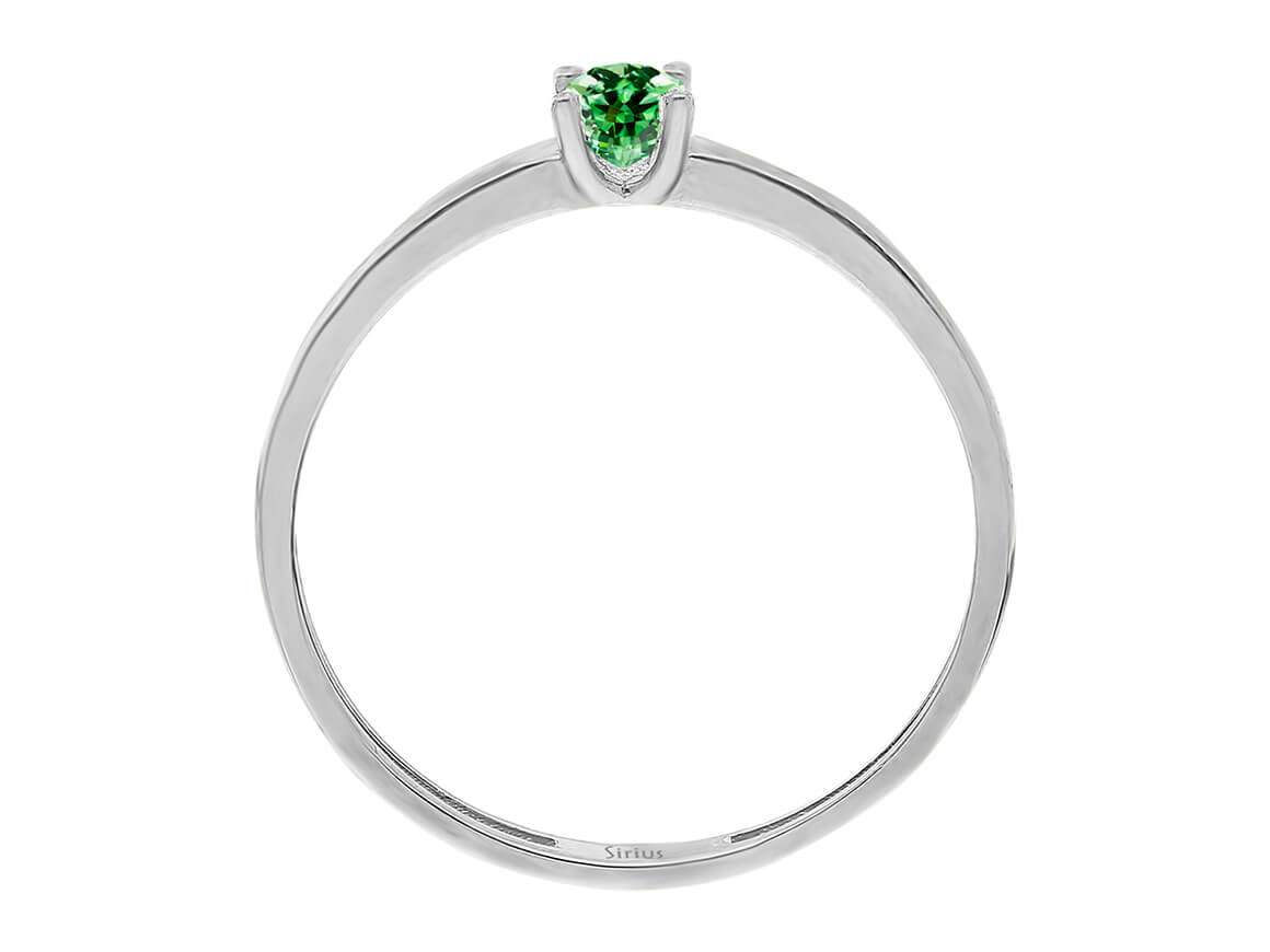 Tsavorit Solitärring - handgefertigter Diamantschmuck aus Feingold | Sirius Diamant