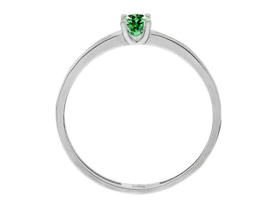 Tsavorite solitaire ring