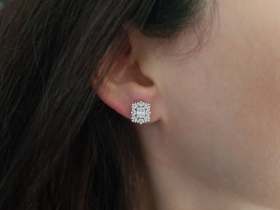 Baguette Diamond Vega Star Earrings