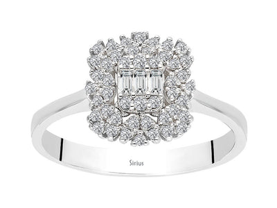 Baguette Diamond Vega Star Ring