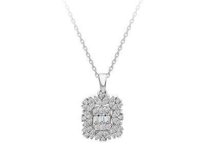 Diamond Vega star baguette necklace