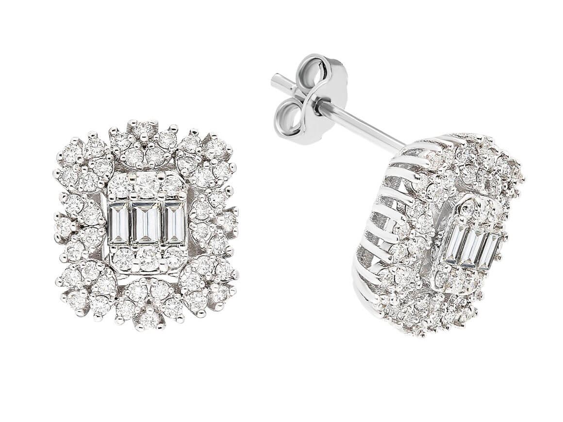Baguette Diamond Vega Star Earrings