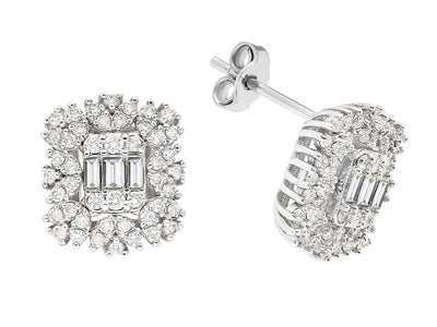 Baguette Diamond Vega Star Earrings