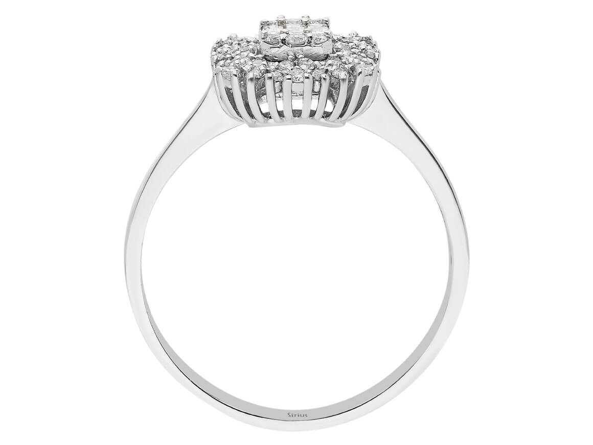 Parure de bijoux Vega Star en diamants baguettes 14 carats
