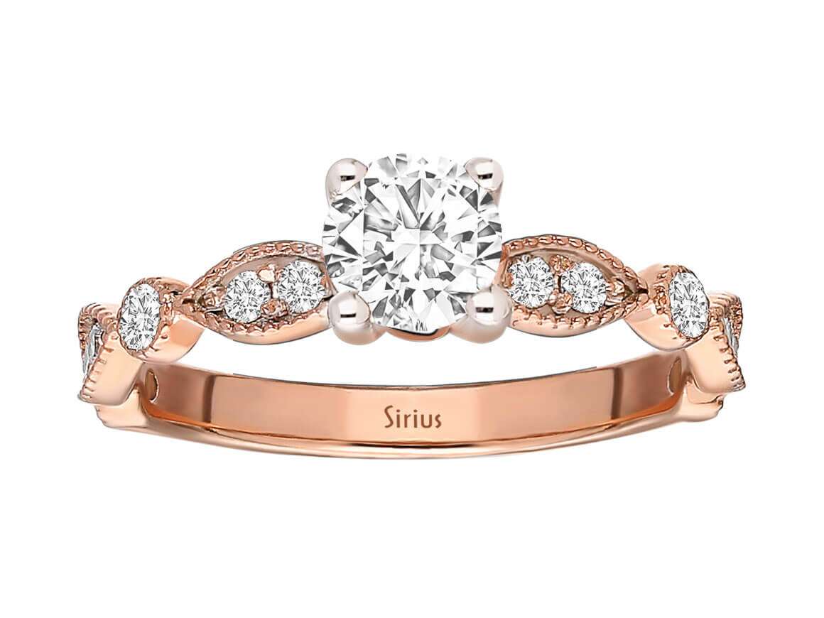 Insgesamt 0,80 Carat Diamant Vintage Solitär Ring – handgefertigter Diamantschmuck aus Feingold | Sirius Diamant