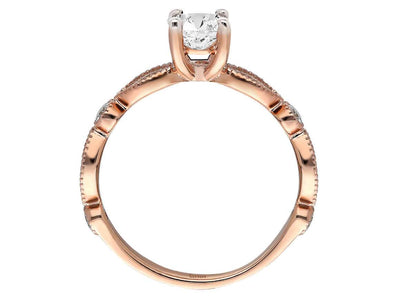 Total 0.80 Carat Diamond Vintage Solitaire Ring