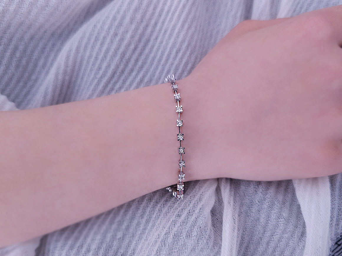Viola Diamant-Wasserweg-Armband - handgefertigter Diamantschmuck aus Feingold | Sirius Diamant