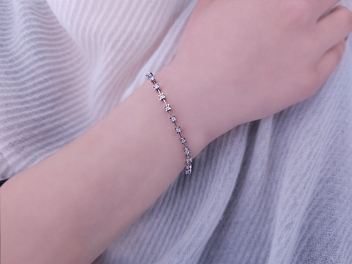 Bracelet de tennis en diamant Viola