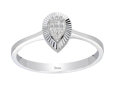 Baguette Diamond Waterdrop Ring