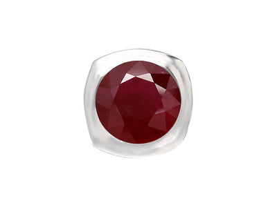 1.00 ct. ruby men's stud earrings in 14k white gold