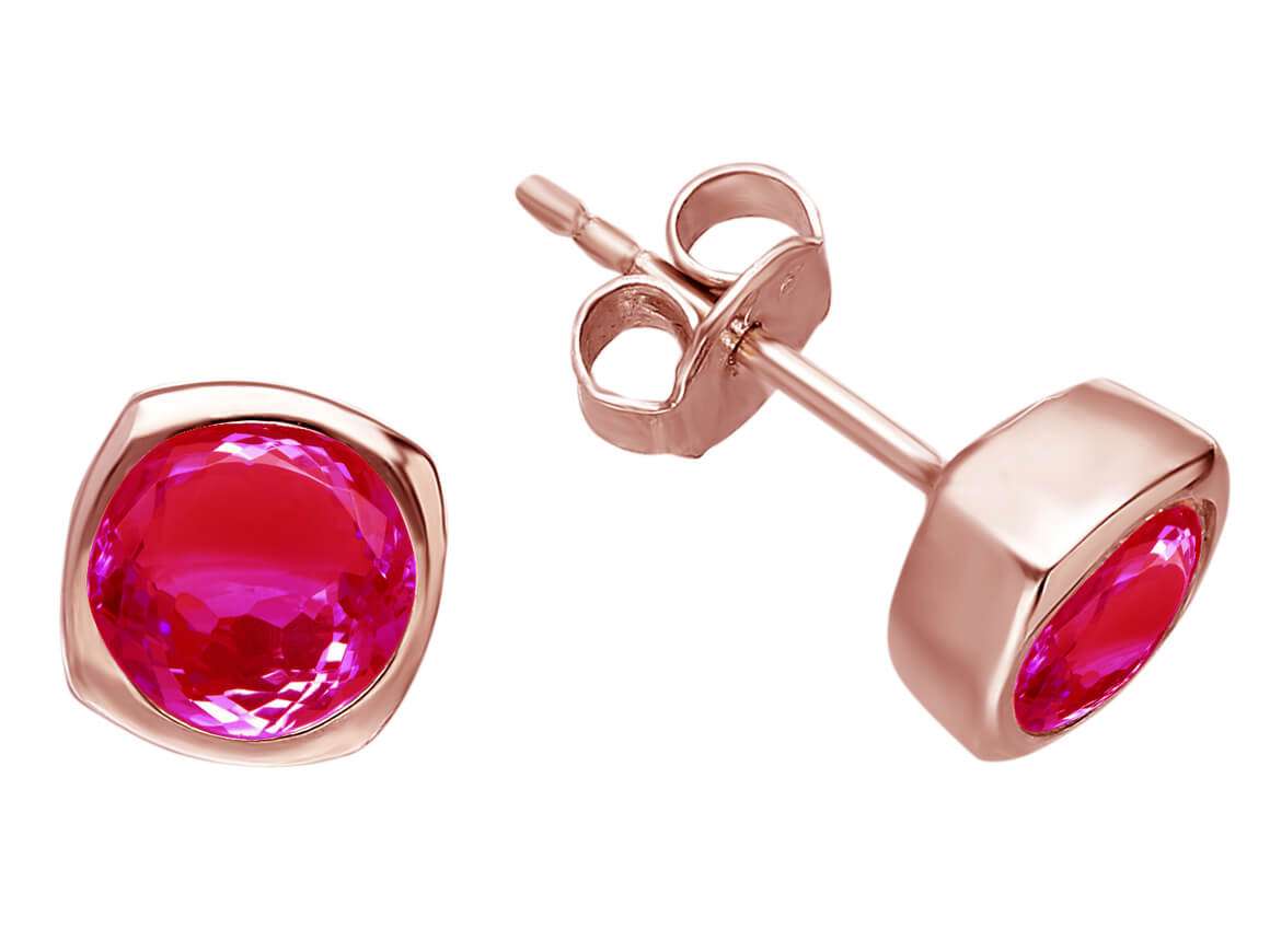 Rubin-Ohrringe - handgefertigter Diamantschmuck aus Feingold | Sirius Diamant