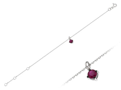Modern anklet with ruby