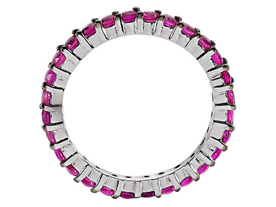 1.56 carat ruby all-around alliance in 585 14 carat white gold