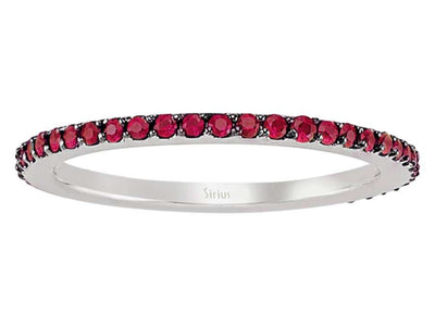 Memoire ring with rubies