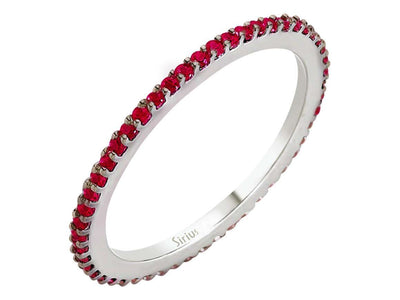 Memoire ring with rubies
