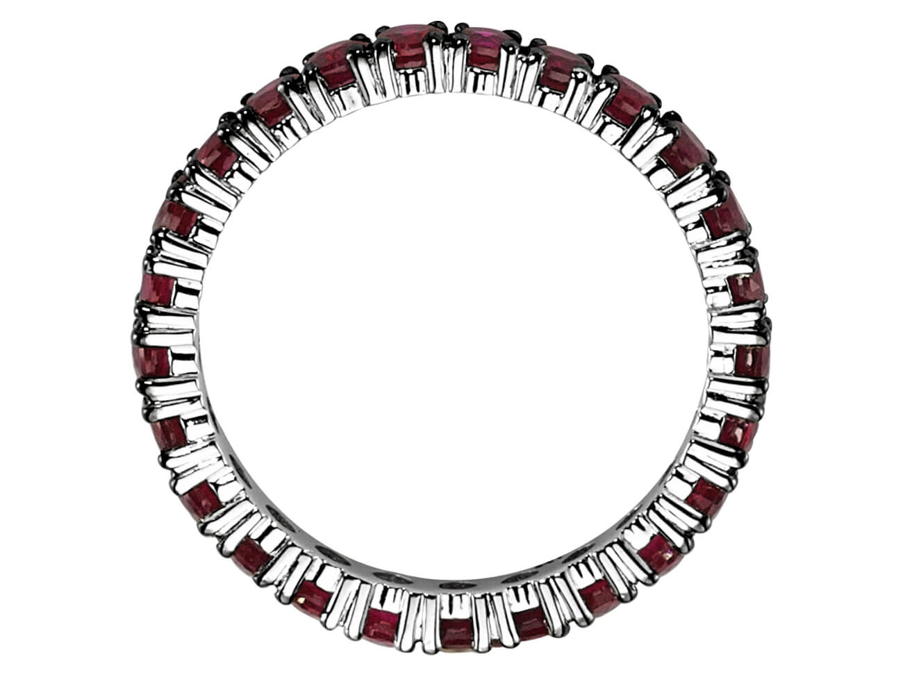 2,07 Carat rundum Rubin Allianz Ring - handgefertigter Diamantschmuck aus Feingold | Sirius Diamant