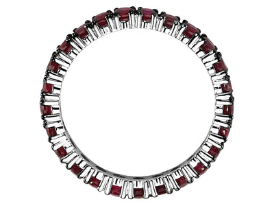 2.07 carat all-around ruby alliance ring