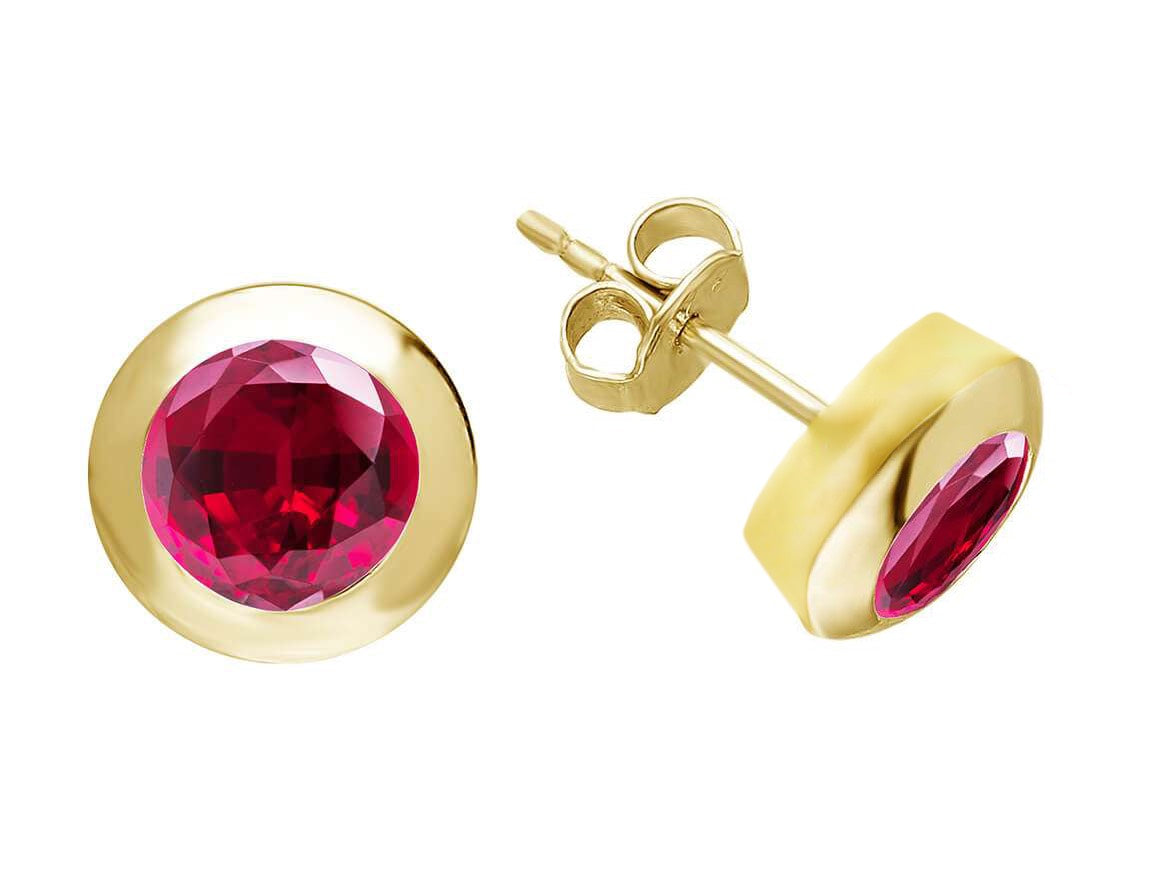 Rubin-Ohrringe - handgefertigter Diamantschmuck aus Feingold | Sirius Diamant