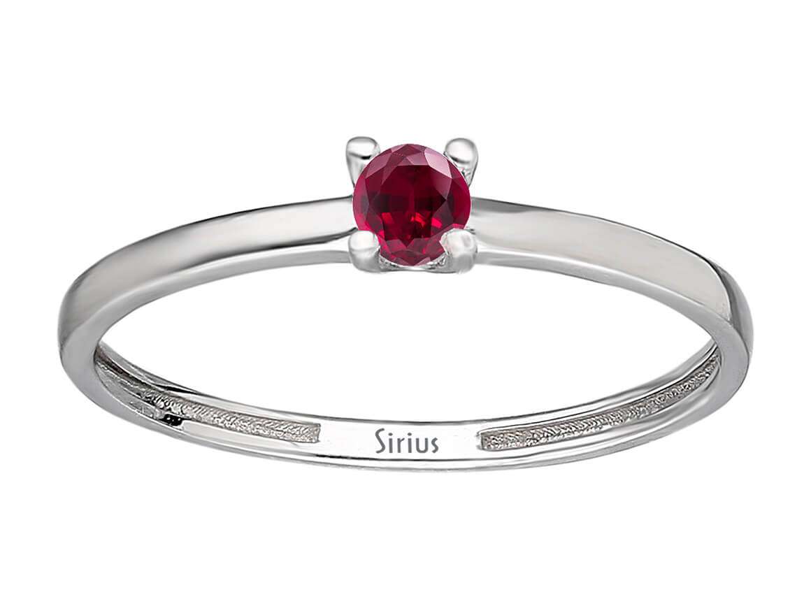 Solitaire ring with ruby