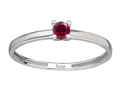 Solitaire ring with ruby
