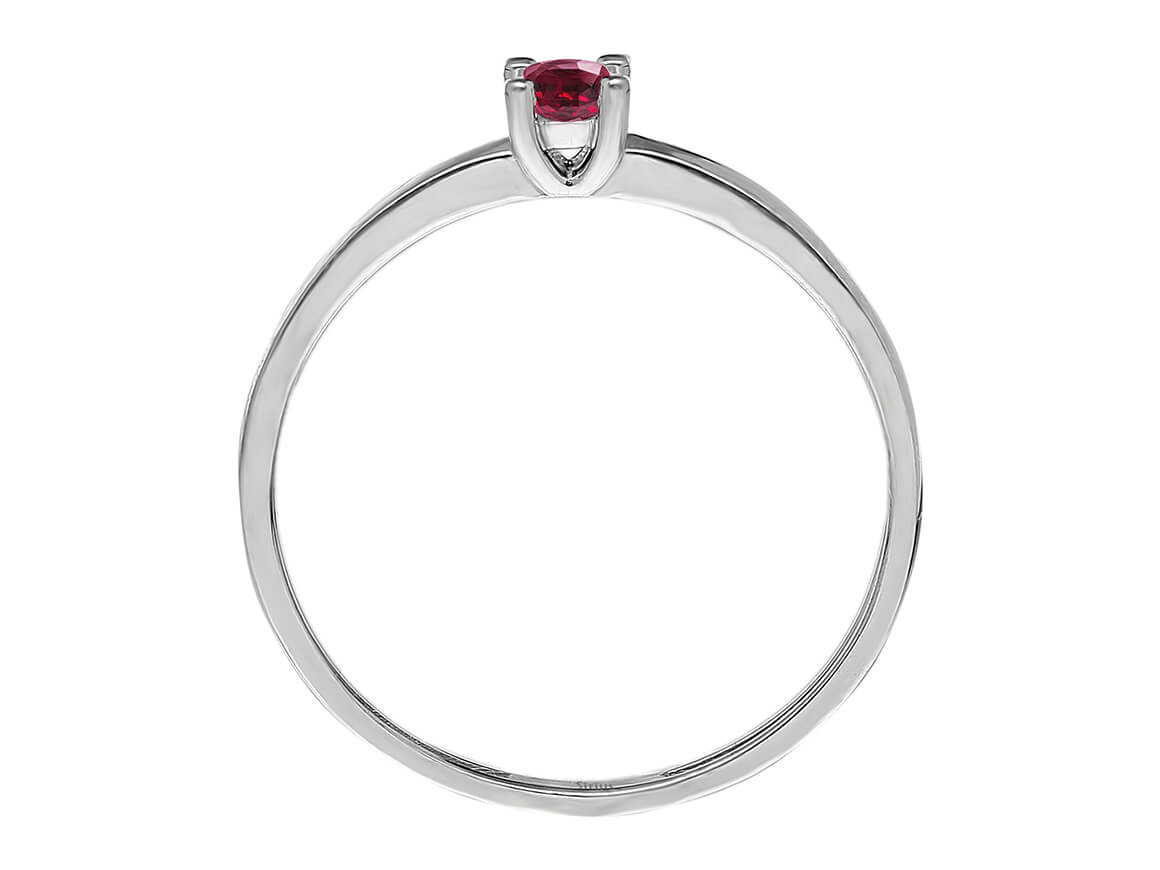 Solitärring mit Rubin - handgefertigter Diamantschmuck aus Feingold | Sirius Diamant