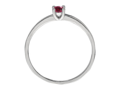 Solitaire ring with ruby