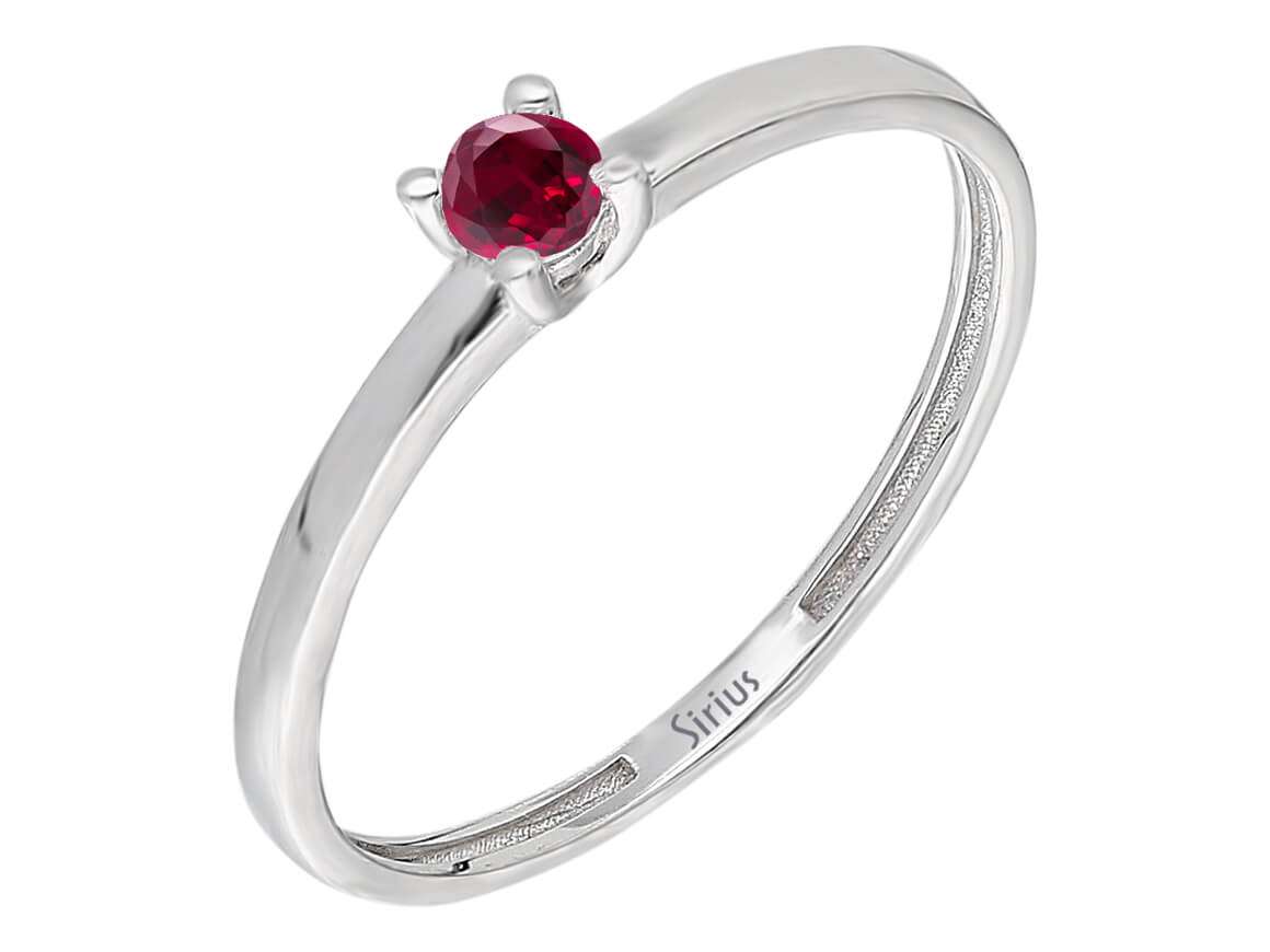 Solitärring mit Rubin - handgefertigter Diamantschmuck aus Feingold | Sirius Diamant