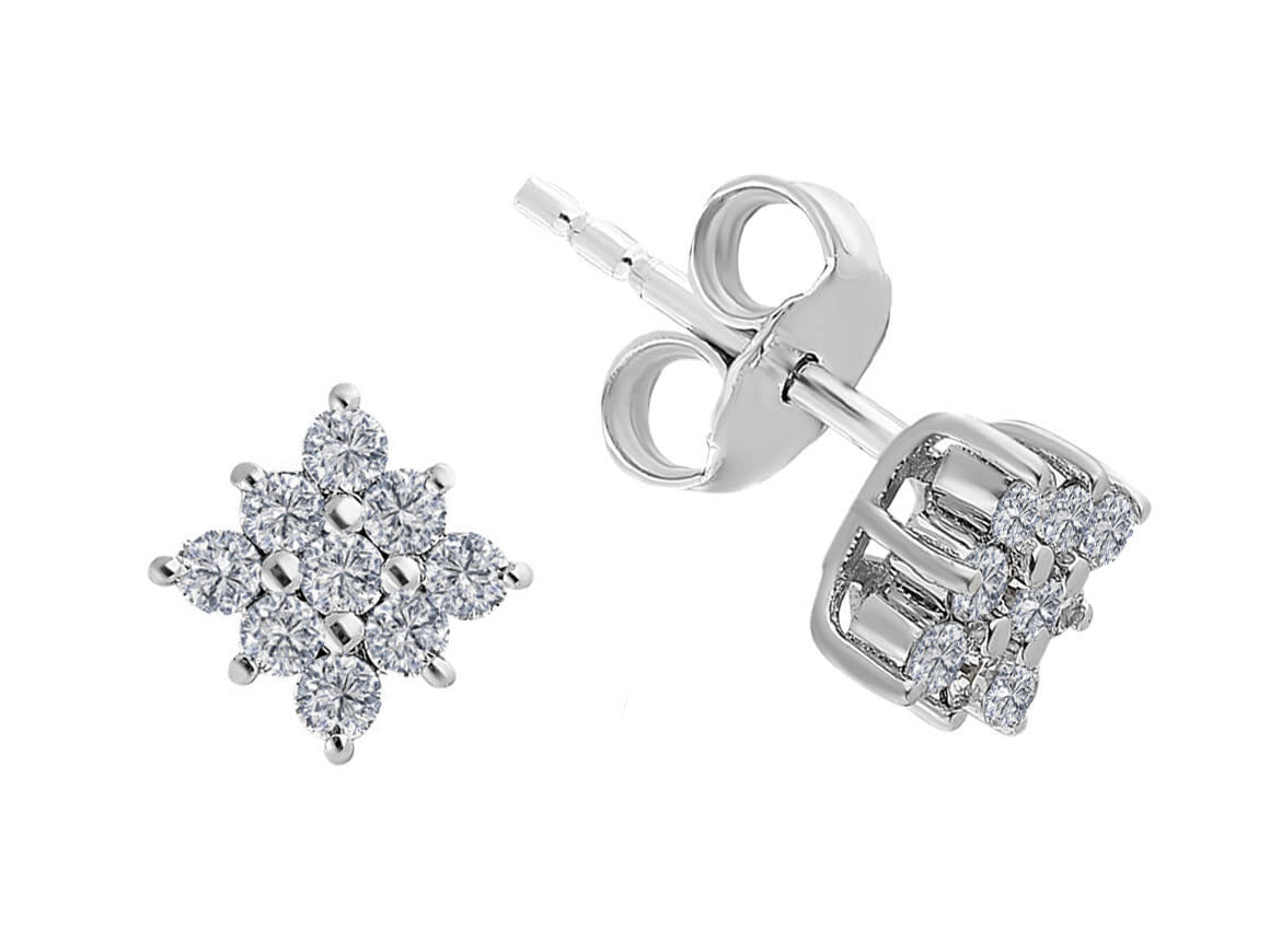 Diamant Stern Ohrringe - handgefertigter Diamantschmuck aus Feingold | Sirius Diamant