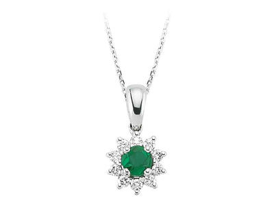 Diamond and emerald necklace