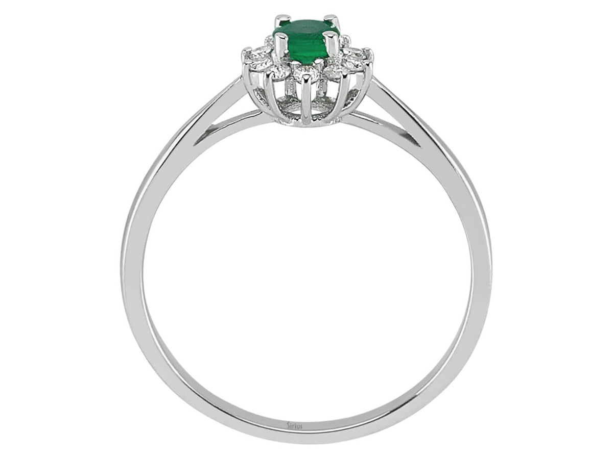 Diamant und Smaragd Ring - handgefertigter Diamantschmuck aus Feingold | Sirius Diamant