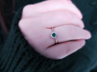 Diamond and Emerald Ring