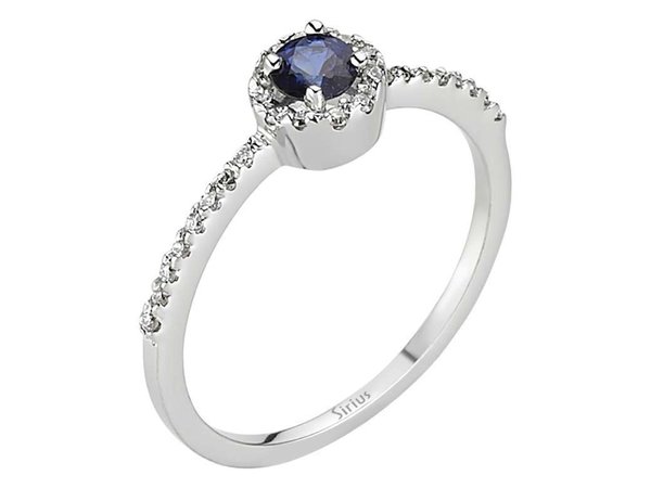 Diamant und Saphir Ring
