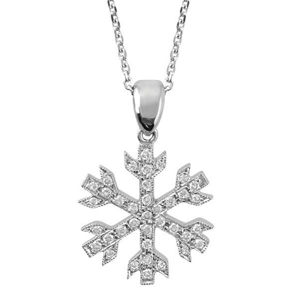 Diamant Schneeflocke Collier