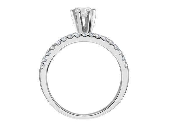 0,55 Carat Diamant Solitär Ring und Allianz