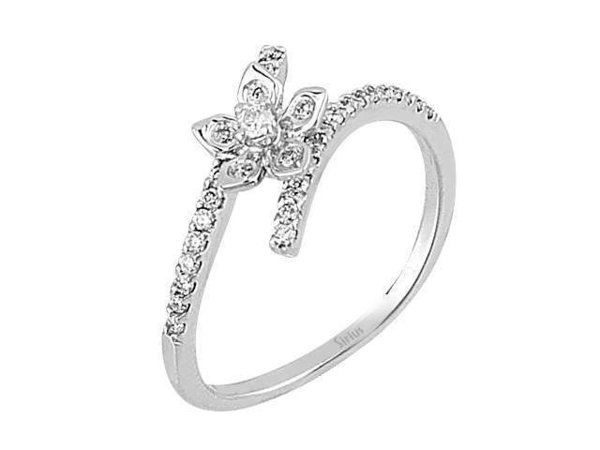 0,26 Karat Diamant Blumenmotiv Ring