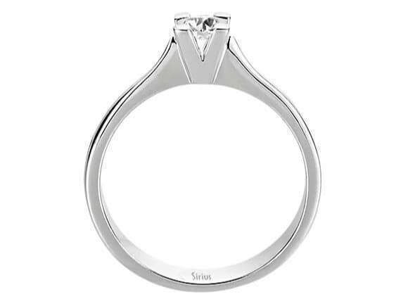 0,17 Carat Diamant Solitaire Ring in 18K Weißgold