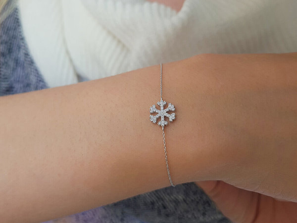 Diamant Schneeflocken Armband
