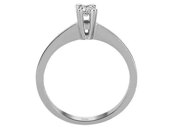 0,17 Karat Diamant Solitaire Ring in 585er 14K Weißgold
