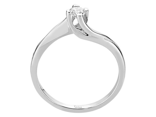 0,11 Karat Diamant Solitaire Ring in 585er 14K Weißgold